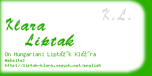 klara liptak business card